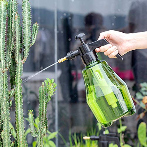 Empty Plastic Spray Bottle Pneumatic Sprinkler Copper Nozzle Refillable Trigger Sprayer Portable Durable Watering Pot Great for Fertilizing, Cleaning & General Use Spraying Water 1.5L