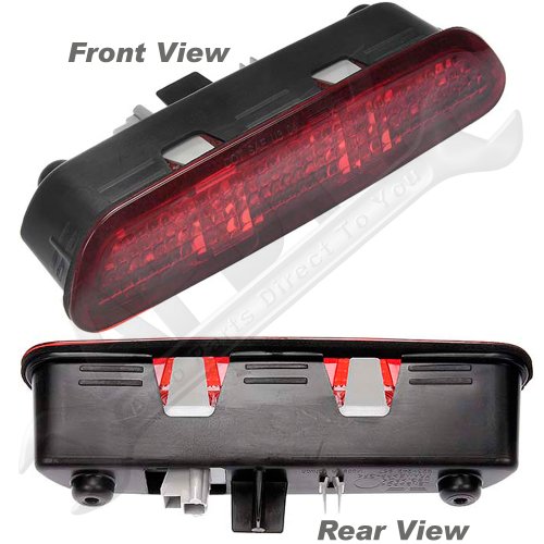 APDTY 034353 3rd Third High Center Mount Brake Light Lamp Assembly w/Upgraded LED Design For 2004-2008 Chevy Malibu 4-Door Sedan (Replaces GM 10377138)