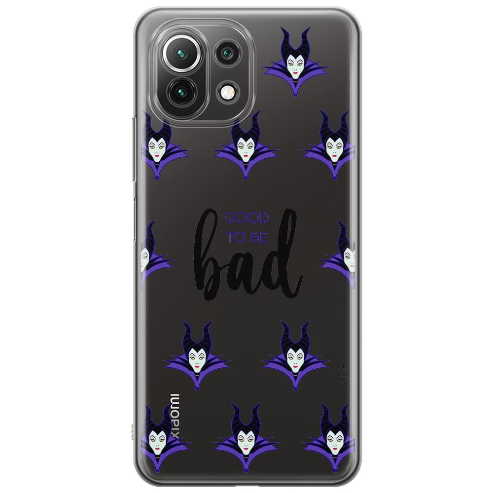 ERT GROUP mobile phone case for Xiaomi 11 Lite 4G/5G original and officially Licensed Disney pattern Maleficent 002, partially transparent
