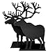 Fasmov Elk Nonskid Bookends Art Bookend,1 Pair (Black)