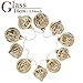 Valery Madelyn 7.2Ft Led String Light Decorated with 10ct 100mm Elegant Champagne Gold Glass Christmas Ball Ornaments and 10 Lights Battery Operated, Themed with Tree Skirt(Not Included)