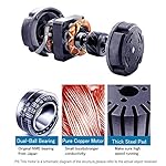 Hon&Guan Rohrventilator 100mm Leise, Rohrlüfter mit EU-Stecker, Einstellbarer Hoher und Niedriger Modus Inline-Kanalventilator Badlüfter für Büro, Wachstumszelte, Hydroponik – Bild 6