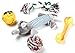 Dog Toy Set 10 Pack, Rope Ball and Chew Squeaky Toys for Small Medium Dog (Colors May Vary)