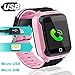 GPS Tracker Smart Watch for Kids - GPS Locator Pedometer Fitness Tracker Touch Camera Games Light Touch Anti Lost Alarm Clock Smart Watch Bracelet for iOS Android Christmas Birthday Gift