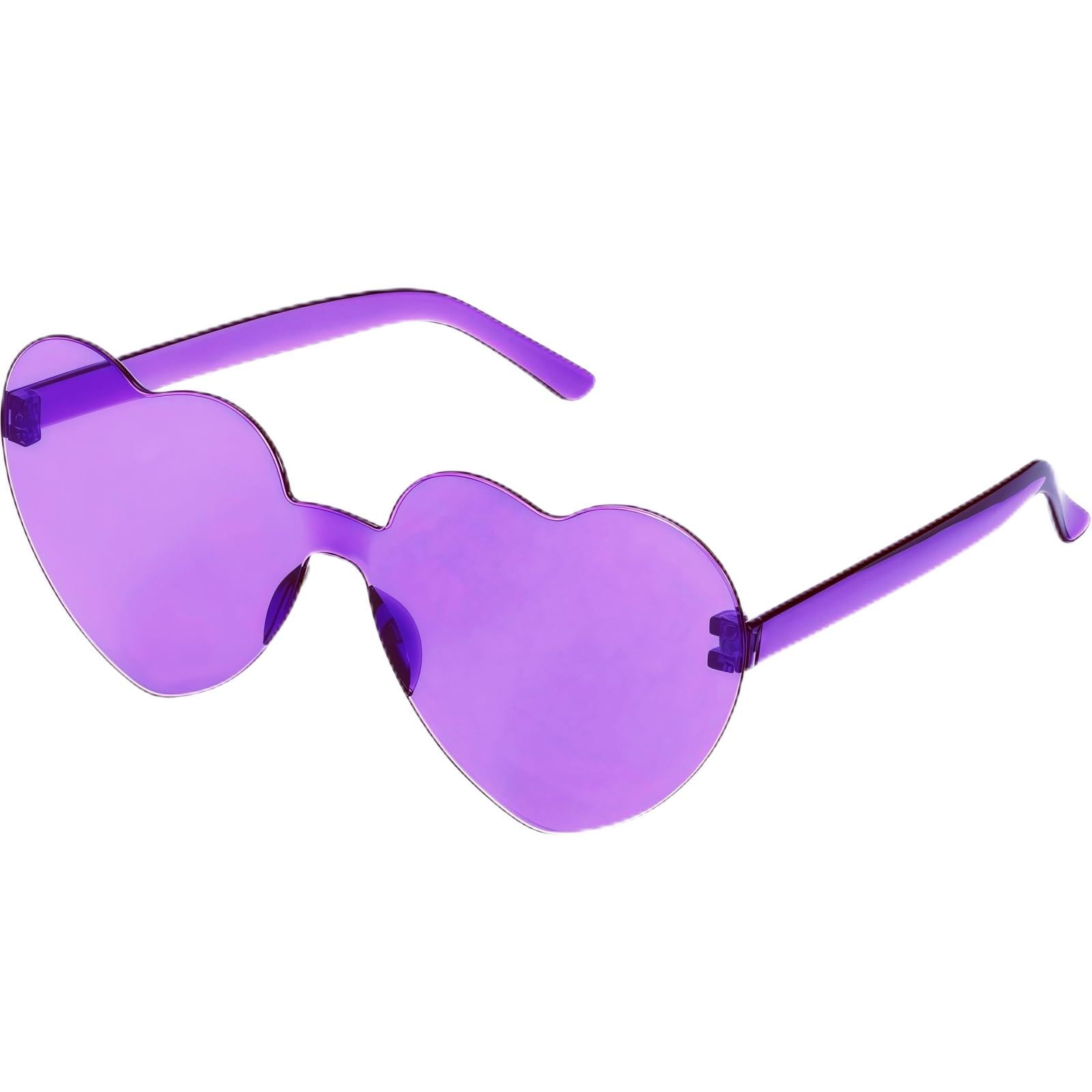 Photo 1 of Virtue morals Heart Shaped Sunglasses for Women, Heart Glasses, Heart Sunglasses, Purple