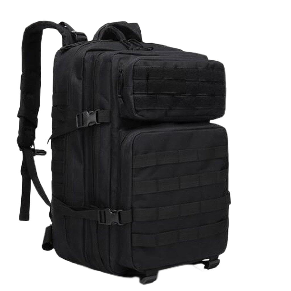 UrsoKuz Tactical Rucksack, Military Army MOLLE Assault Pack Backpack Bag, 42L Travel Trekking Hiking Mountaineering Climbing Camping Shoulder Bag for Men Women, Black