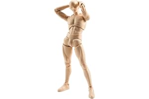 AHOHOS Action Figure Drawing Models, Human Mannequin Body Kun Doll Body-Chan Male/Female Action Figure DX Set, Suitable for Sketching, Painting, Drawing Mannequin Figure Models for Artist