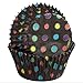 Black Foil No Fade Cupcake Liners with Neon Dots