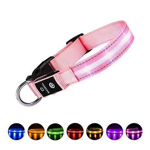 MASBRILL LED Dog CollarUSB Rechargeable Light Collar Safety Collar