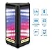 Bluetooth Speaker, UPPEL LED Wireless Bluetooth Speaker, Light Bluetooth Speaker Eco HiFi Subwoofer 3D Bass Stereo with Multicolor LED Lights Support Micro SD Card Magic Mirror Speaker(Black)