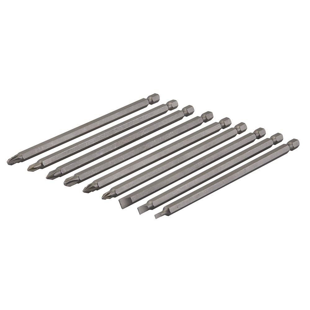 Silverline SB08 Extra-Long Power Bit Set 9pce 150 mm