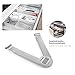 Homgeek Handy Digital Kitchen Scale  Electronic Cooking Food Scale with LCD Display, Tare and Auto 0 Resetting, Stainless Steel Platform, Battery Included