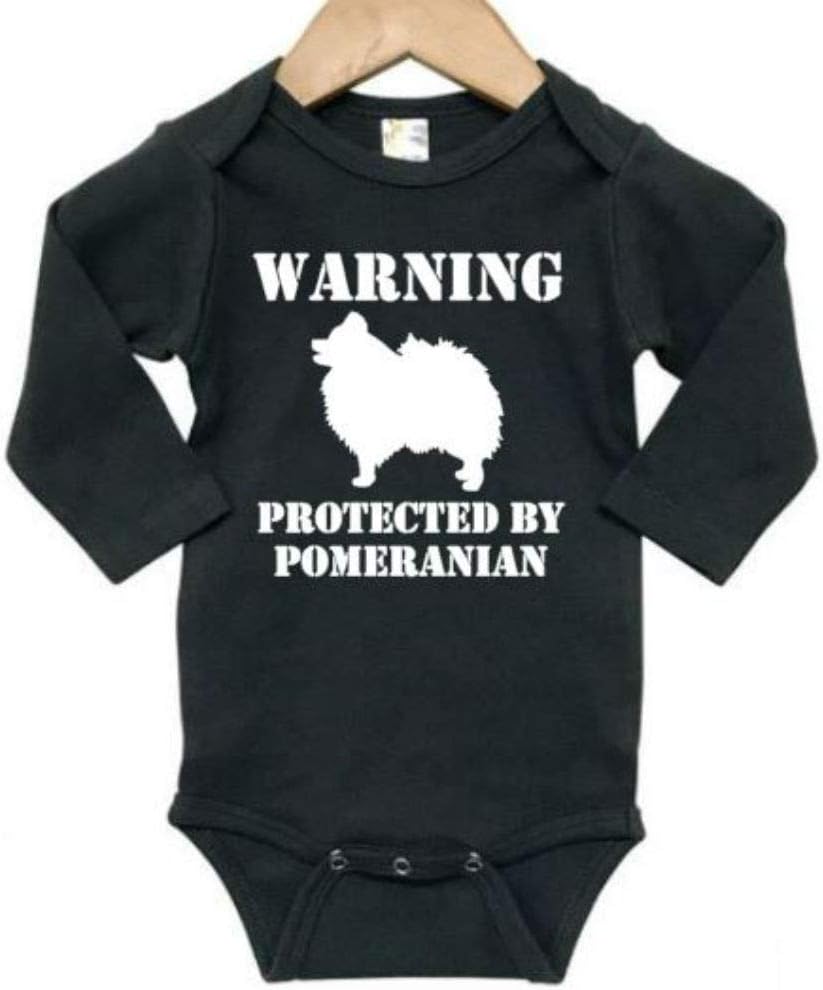 Ebenezer Fire Warning Protected by/Pomeranian Onesie/Unisex Baby Bodysuit