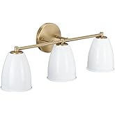 DESIGNERS FOUNTAIN Biba 3-Lights Vanity Light Fixture, 24 Inch Wall Mount Sconce for Bathroom, Bedroom or Mirror, Brushed Gol