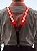 Neon Nightlife Men's Light Up LED Suspenders, Stripe, Extra Bright, One Size, Red