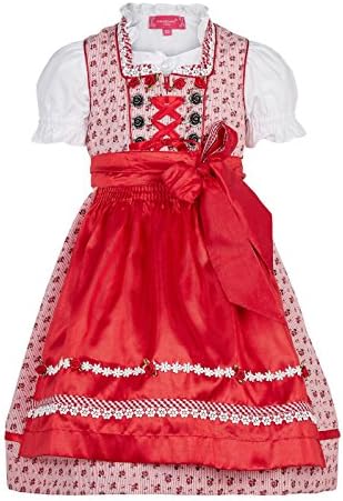 Traditional Children dirndl Tessy red