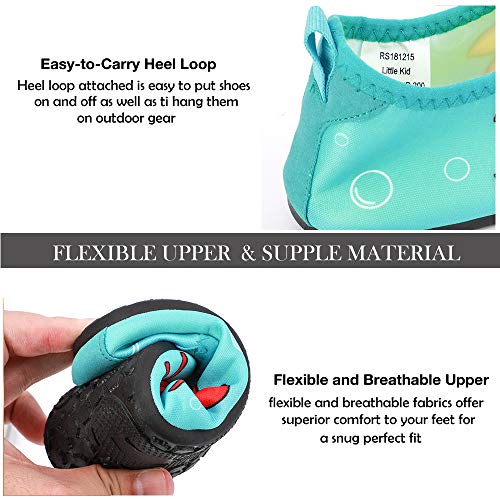 image for hiitave Kids Water Shoes Non-Slip Quick Dry Barefoot Beach Aqua Swim P