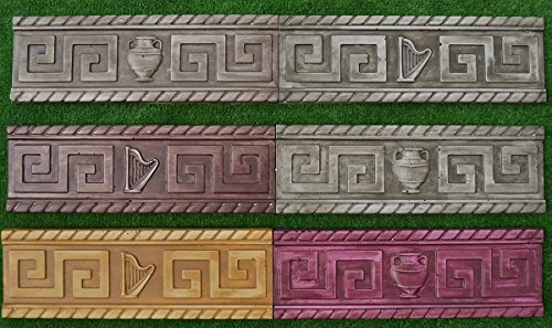 Set 6pcs MOLDS BORDER EDGING ANTIQUE GREEK PLAQUE CONCRETE PLASTER WALL STONE DECOR #W10