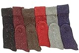 Lian LifeStyle Women's 1 Pair High Crew Wool Socks Size 7-9