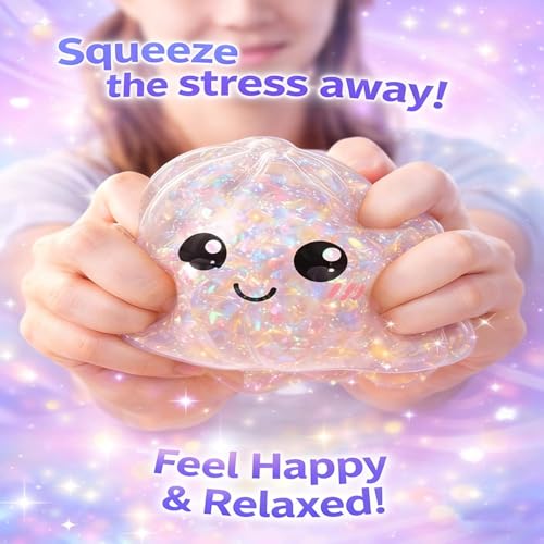 SLEEPHEAD®New Mystery Dumpling Squishy, Rare Glitter Dumpling Squishy– Random Surprise Stress Dumplings in Mini Steamer Basket (Color Random*3)