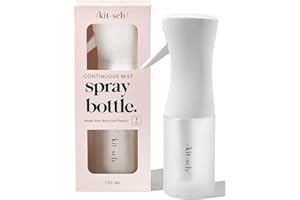 Kitsch Spray Bottle for Hair, Continuous Water Mister Spray Bottle with Ultra Fine Mist for Hairstyling, Barbers Salons, Clea