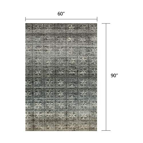 MOTINI Contemporary Viscose Area Rug 5\' x 7\' 6\