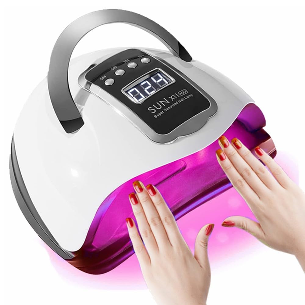 BEENLE 280W UV LED Nail Lamp Professional LED Nail Dryer for Gel Nails with 66pcs Lamp Beads, 4 Timers and Automatic Sensor Ideal for Home Salon, Fast Drying Technology for Perfect Nails
