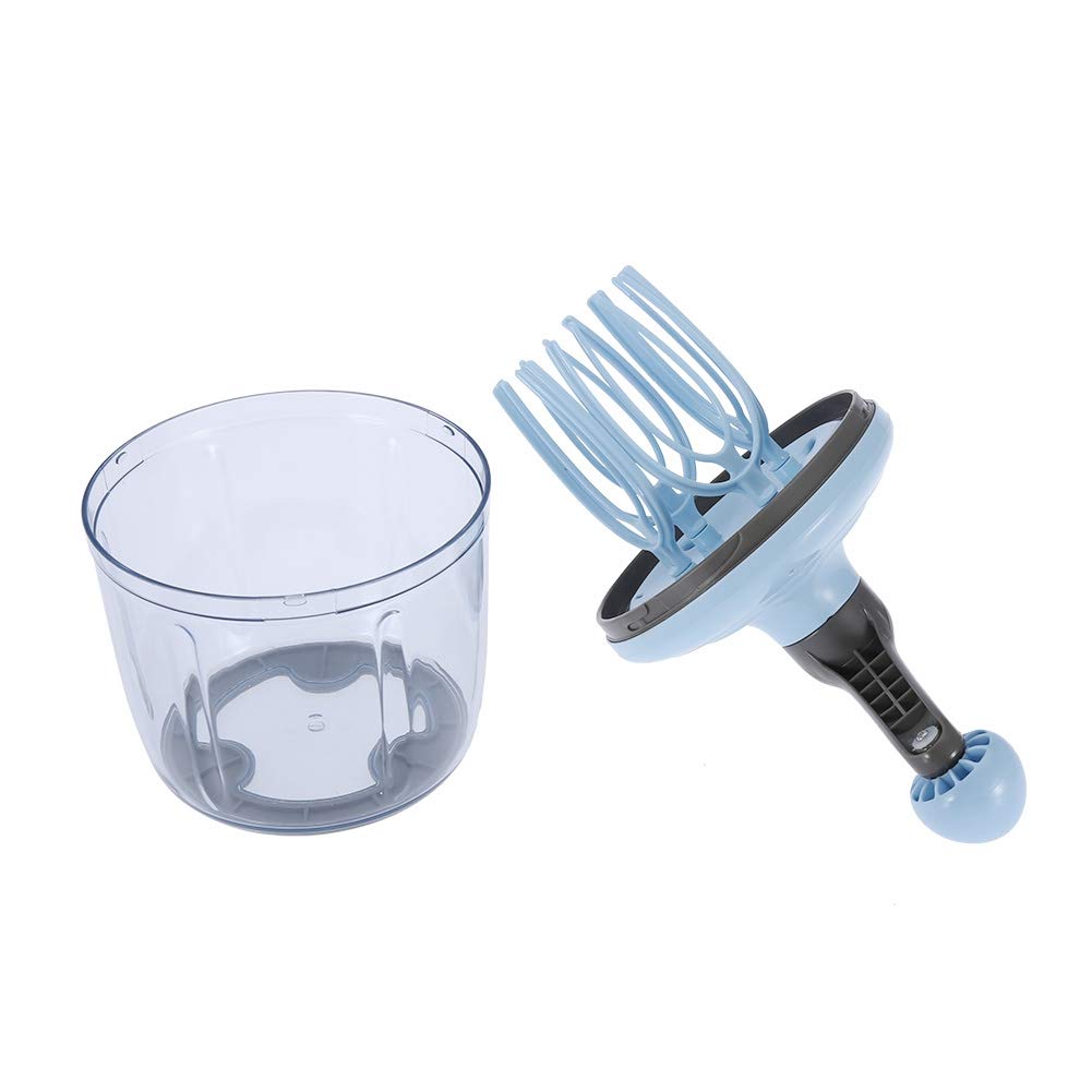 Multi-Functional Hand Type Egg Cream Whisk Detachable Long Crank Eggs Beater Practical Kitchen Tool with Bottom Anti-Skid Pads 1100mL