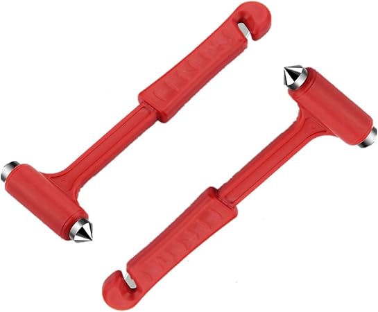 Amazon 緊急脱出ハンマー 安全ハンマー 緊急ツール 自動車緊急脱出 防災グッズ 避難対策 窓ガラス割る シートベルトカッター レスキューハンマー 緊急ライフハンマー 車用家用 常備品 2個セット 緊急対応セット 車 バイク