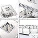 Ganeed 7.9Inch Modern Crystal Chandeliers,LED Ceiling Light,LED Stainless Steel Crystal Mini Square Flush Mount Ceiling Light for Dining Room Living Room Bedroom Hallway (12W / 6500K / Cool White)