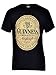 Guinness Distressed English Label T-Shirt, Large - Cotton Black Graphic Short Sleeve