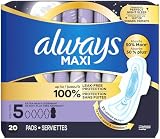 Always Maxi Extra Heavy Overnight Pads with Wings Unscented 20 Count Size 5 view 9