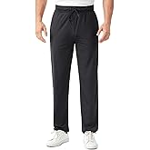 Zylioo Tall Black Joggers for Men, 33 Inseam Lightweight Workout Pants with Zipper Pockets for Tall Men