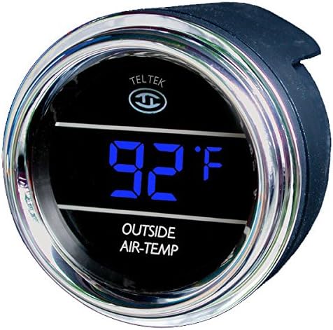Auto Thermometer Gauge for Kenworth 2005 or Previous - Bezel: Chrome - LED Color: Blue