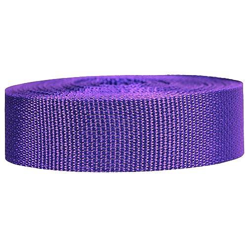 Strapworks Lightweight Polypropylene Webbing - Poly Strapping for Outdoor DIY Gear Repair, Pet Collars, Crafts – 1.5 Inch x 25 Yards - Purple