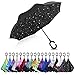 G4Free Windproof Upside Down Double Layer Inverted Reverse Umbrella UV Protection for Women