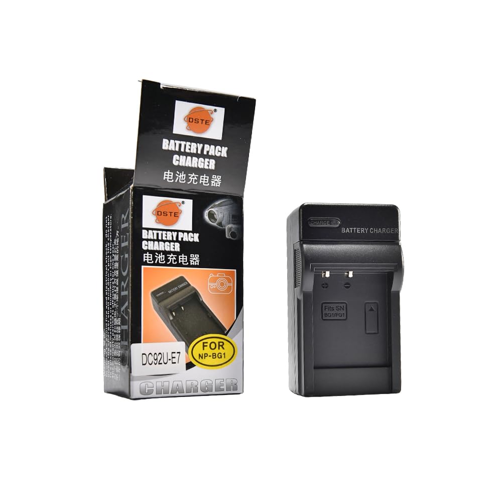 DSTE NP-BG1 NP-FG1 Travel Charger Compatible with DSC-H55 DSC-H70 DSC-H90 DSC-HX5V DSC-HX7V DSC-HX9V DSC-HX10V DSC-HX20V DSC-HX30V DSC-N1 DSC-N2 DSC-T20 DSC-T100 DSC-W30 Camera
