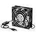 ELUTENG USB Fan 80mm, USB Computer Fan 5V Quite USB Ventilation Fan Compatible with 3 Speed Control for Receiver DVR Playstation Xbox Computer Cabinet Cooling 80 x 80 x 25mm primary