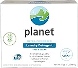 Planet Ultra Powdered He Laundry Detergent, Unscented, 64 Ounce (Pack of 4)