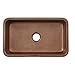 Sinkology SK202-30AC Transitional Orwell Undermount Handmade Solid Copper 30 In. Single Bowl Kitchen Sink In Antique Copper, 30-Inch, Hammered Antique Copper