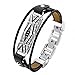 For Fitbit Flex 2 Bands Bracelet, TENGL Adjustable Replacement Genuine Leather Braided Wristbands Metal Clasp with Rhinestone Large Small