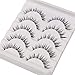False Eyelashes，TianQin WY 5 Pairs Fake Eyelashes Handmade Messy Natural 3D Eye Lashes Cross Fashion Extension For Makeup (5 PairsBlack)