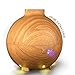Essential Oil Diffuser 600ML, Large Aroma Cool Mist Humidifier for Aromatherapy- Ultra Quiet- Globe- Brown Wood Grain- Filter Free-Last Overnight by Aromacare