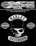 Harley-Davidson Spike Skull Decal Black SM Size Sticker DC786062
