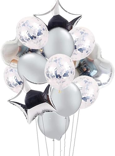 Download Iiloens Décoration de fête de Mariage Ballon Paillettes en Latex Étoile Coeur Ballons en Papier d'aluminium Décorations de fêtes PDF