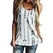 Ruhiku GW Clearance Women Voyage Printed Tank Tops Sleeveless T-Shirt Comfy Blouse Casual Vest Tops Loose Summer Shirts (White, M)