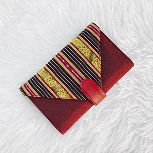 Ikat Clutch - "Esther Grace" in Burgundy