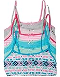 6 Pack Caramel Cantina Big Girls Cotton Spandex Training Bralettes