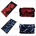 9PCS & 6PCS Headwear, Headband Scarf Bandanna Headwrap Mask Neckwarmer & More 12-in-1 Multifunctional Stretchable Sport & Casual (9PC.Black Series)