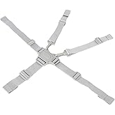 Haosie High Chair Straps, High Chair Harness Replacement, 5 Point Harness Safety Strap Belt with Buckle for Stroller High Cha